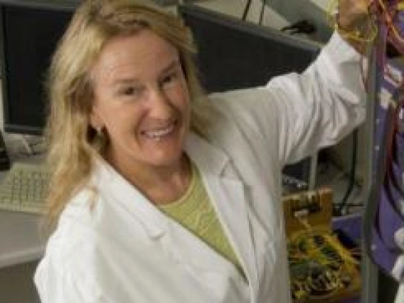 Dr. Carol A. Barnes at the lab