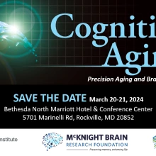 High resolution Cognitive aging summit logo and info